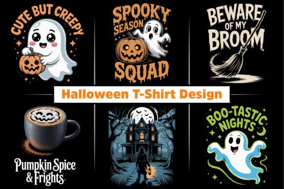 Funny Halloween T-shirt Bundle Design Review