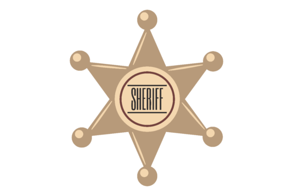 Sheriff Badge Clipart: A Wild West Embroidery Essential